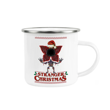 Stranger Things Christmas, Κούπα Μεταλλική εμαγιέ λευκη 360ml