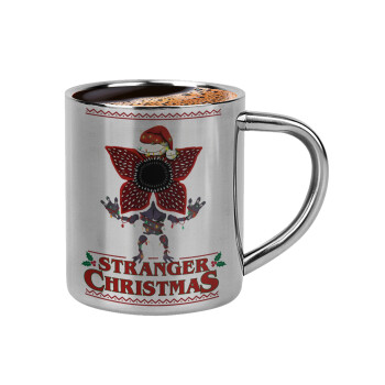 Stranger Things Christmas, Double-wall metal cup for espresso (220ml)