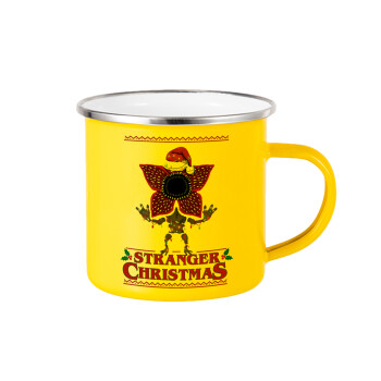 Stranger Things Christmas, Yellow Enamel Metallic Cup 360ml