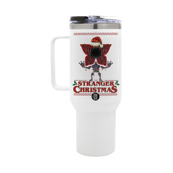 Stranger Things Christmas, Mega Tumbler με καπάκι, διπλού τοιχώματος (θερμό) 1,2L