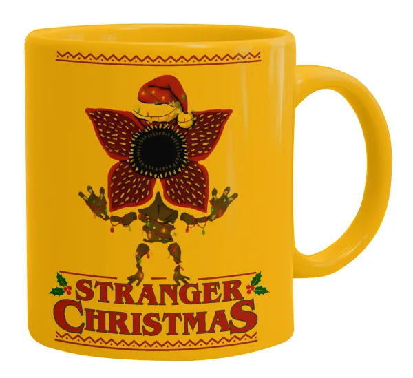 Stranger Things Christmas — Ceramic coffee mug yellow, 330ml