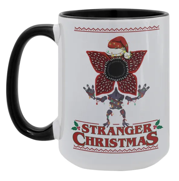 Stranger Things Christmas — Mega mug 15oz, black ceramic, 450ml