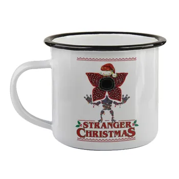 Stranger Things Christmas, Κούπα εμαγιέ με μαύρο χείλος 360ml