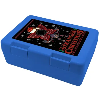 Stranger Things Christmas, Children's cookie container BLUE 185x128x65mm (BPA free plastic)