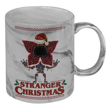 Stranger Things Christmas, Κούπα κεραμική, marble style (μάρμαρο), 330ml