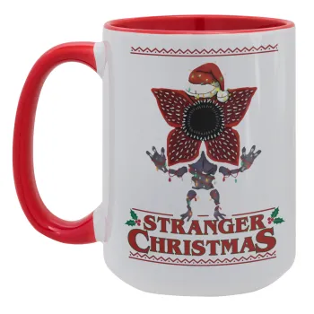 Stranger Things Christmas, Κούπα Mega 15oz, κεραμική Κόκκινη, 450ml