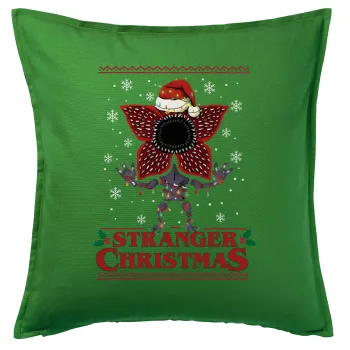 Stranger Things Christmas, Sofa cushion Green 50x50cm includes filling