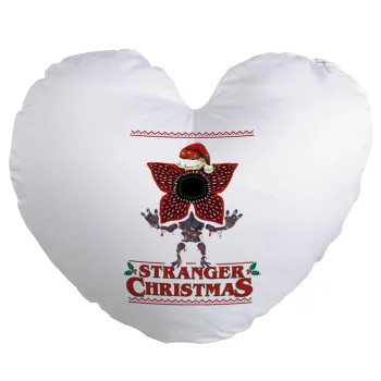 Stranger Things Christmas, Μαξιλάρι καναπέ καρδιά 40x40cm περιέχεται το  γέμισμα