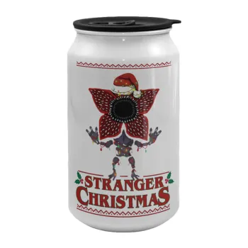 Stranger Things Christmas, Κούπα ταξιδιού μεταλλική με καπάκι (tin-can) 500ml
