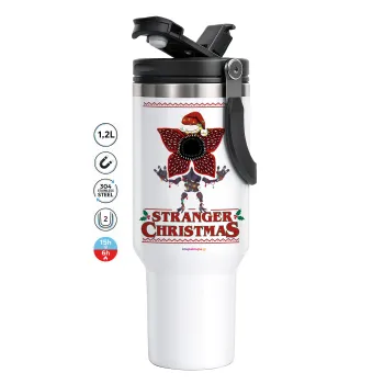 Stranger Things Christmas, Mega Stainless steel Tumbler with lid, double wall 1,2L