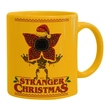 Stranger Things Christmas, Κούπα, κεραμική κίτρινη, 330ml
