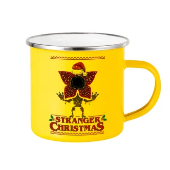 Stranger Things Christmas, Yellow Enamel Metallic Cup 360ml