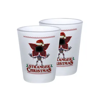 Stranger Things Christmas, Σφηνοπότηρα γυάλινα 45ml του πάγου (2 τεμάχια)