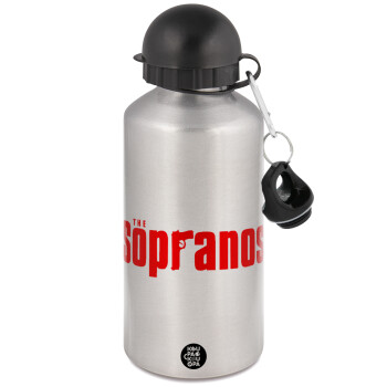The Sopranos, Μεταλλικό παγούρι νερού, Ασημένιο, αλουμινίου 500ml