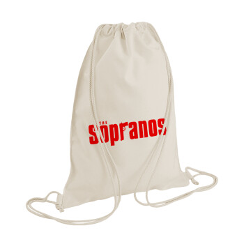 The Sopranos, Τσάντα πλάτης πουγκί GYMBAG natural (28x40cm)