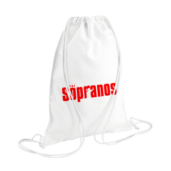 The Sopranos, Τσάντα πλάτης πουγκί GYMBAG λευκή (28x40cm)