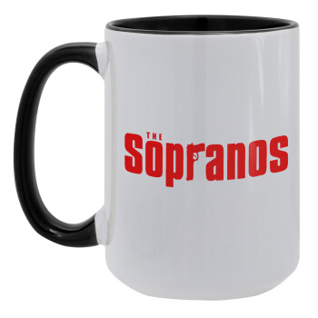 The Sopranos, Κούπα Mega 15oz, κεραμική Μαύρη, 450ml