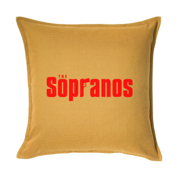 The Sopranos, Μαξιλάρι καναπέ Κίτρινο 100% βαμβάκι, περιέχεται το γέμισμα (50x50cm)