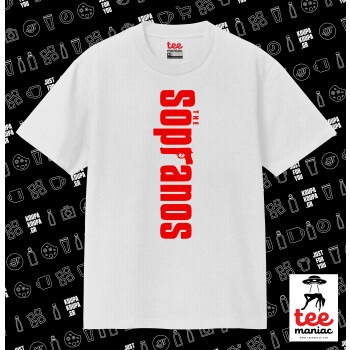 The Sopranos, Κλασικό T-Shirt, διπλής ραφής, χωρίς πλευρικές ραφές ΛΕΥΚΟ από 100% βαμβάκι. Vegan & OEKO-TEX πιστοποιημένο.