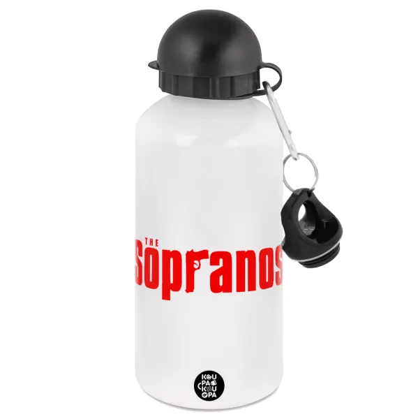The Sopranos — Μεταλλικό παγούρι νερού, Λευκό, αλουμινίου 500ml