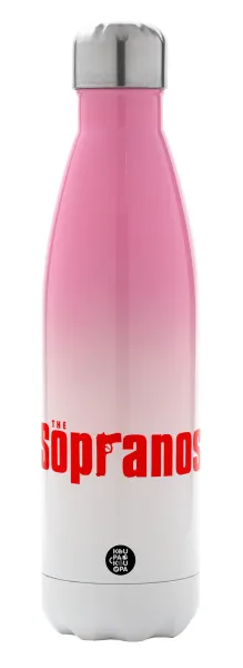 The Sopranos — Metal mug thermos Pink/White (Stainless steel), double wall, 500ml