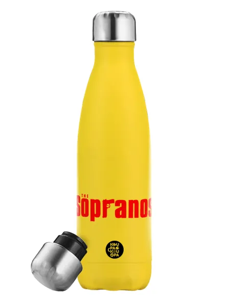 The Sopranos — Yellow Stainless Steel Metallic Thermos, double-walled, 500ml