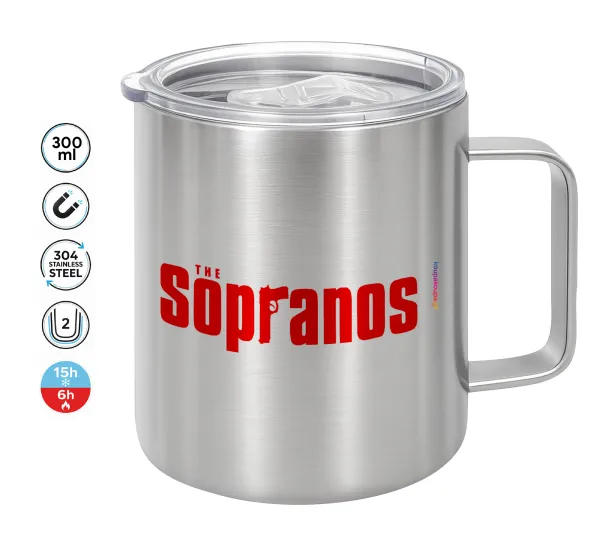 The Sopranos — Double-walled stainless steel mug 300ml with temperature-retaining lid
