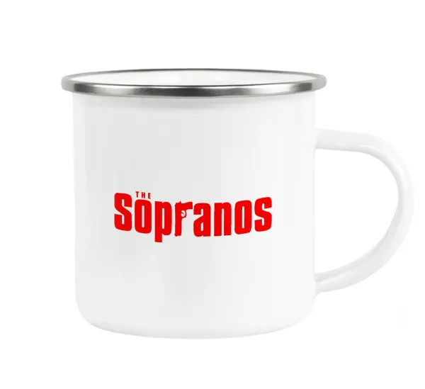The Sopranos — Metallic enamel cup white 360ml