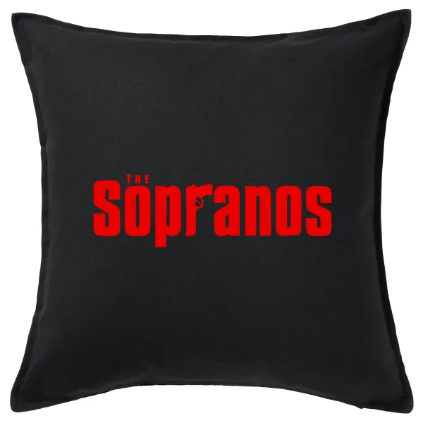 The Sopranos — Μαξιλάρι καναπέ Μαύρο 100% βαμβάκι, περιέχεται το γέμισμα (50x50cm)