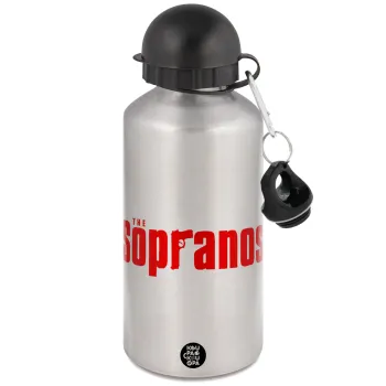 The Sopranos, Μεταλλικό παγούρι νερού, Ασημένιο, αλουμινίου 500ml