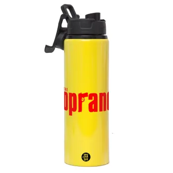 The Sopranos, Metallic water bottle with safety lid, 850ml aluminum