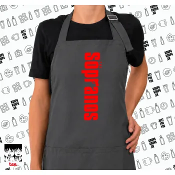 The Sopranos, Ποδιά μακριά Σεφ ολόσωμη με τσέπες GREY (ΕΝΗΛΙΚΩΝ)