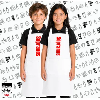 The Sopranos, Λευκή ΠΑΙΔΙΚΗ Ποδιά μακριά Σεφ ολόσωμη με τσέπες