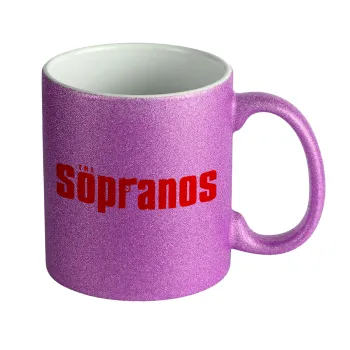 The Sopranos, Κούπα Μωβ Glitter που γυαλίζει, κεραμική, 330ml