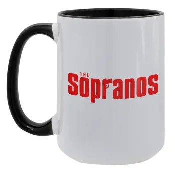 The Sopranos, Κούπα Mega 15oz, κεραμική Μαύρη, 450ml