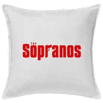 The Sopranos, Μαξιλάρι καναπέ ΛΕΥΚΟ 100% βαμβάκι, περιέχεται το γέμισμα (50x50cm)