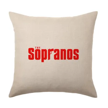 The Sopranos, Μαξιλάρι καναπέ ΛΙΝΟ 40x40cm περιέχεται το  γέμισμα