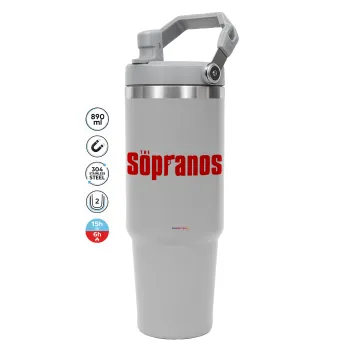 The Sopranos, GREY color, 890ml (30oz) stainless Steel Tumbler with Handle