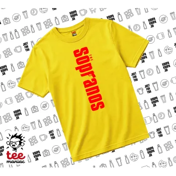 The Sopranos, yellow childrens T-Shirt made of 100% cotton, for every day. Vegan & OEKO-TEX certified.