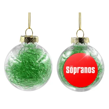 The Sopranos, Transparent Christmas tree ball ornament with green filling 8cm