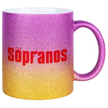 The Sopranos, Κούπα Χρυσή/Ροζ Glitter, κεραμική, 330ml
