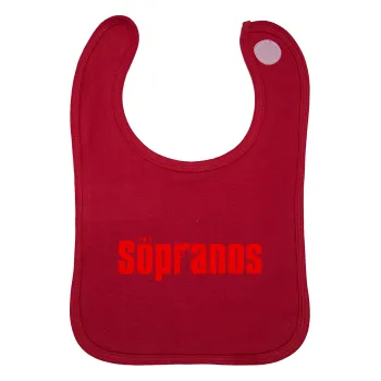 The Sopranos, Σαλιάρα με Σκρατς Κόκκινη 100% Organic Cotton (0-18 months)