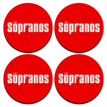 The Sopranos, ΣΕΤ 4 Σουβέρ ξύλινα στρογγυλά (9cm)