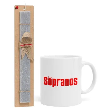 The Sopranos, Easter Set, Ceramic Cup (330ml) & Easter aromatic flat candle (30cm) (GRAY)