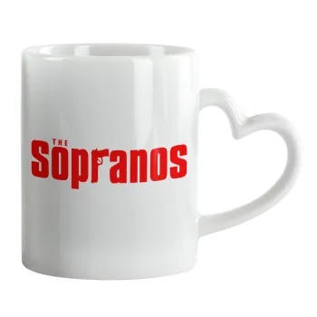 The Sopranos, Κούπα καρδιά χερούλι λευκή, κεραμική, 330ml