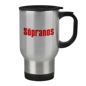 The Sopranos, Stainless steel travel mug with lid, double wall 450ml