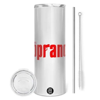 The Sopranos, Tumbler stainless steel 600ml, with metal straw & cleaning brush