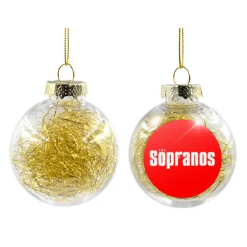 The Sopranos, Transparent Christmas tree ball ornament with gold filling 8cm