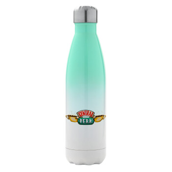 Central perk, Metal mug thermos Green/White (Stainless steel), double wall, 500ml