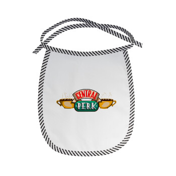 Central perk, Σαλιάρα μωρού αλέκιαστη με κορδόνι Μαύρη